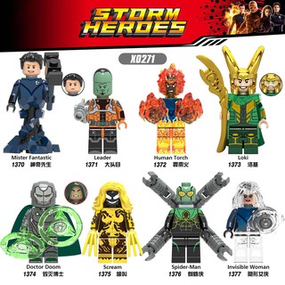 มหัศจรรย์ซูเปอร์ฮีโร่ Minifigures Loki นายมหัศจรรย์มนุษย์ไฟฉายเดอร์แมนเวนเจอร์สบล็อกของเล่น