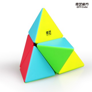 รูบิค แปลกๆ รูบิค พีระมิด รูบิค ของแท้ อย่างดี Qiyi Pyramorphix stickerless Qiyi Pyraminx 2x2 rubix cube SharkRubik