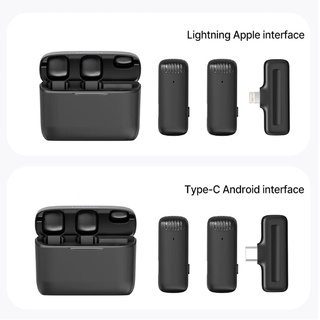 ULANZI J12 Microphone ไมโครโฟนมินิสำหรับมือถือ iPhone Android Live Broadcast