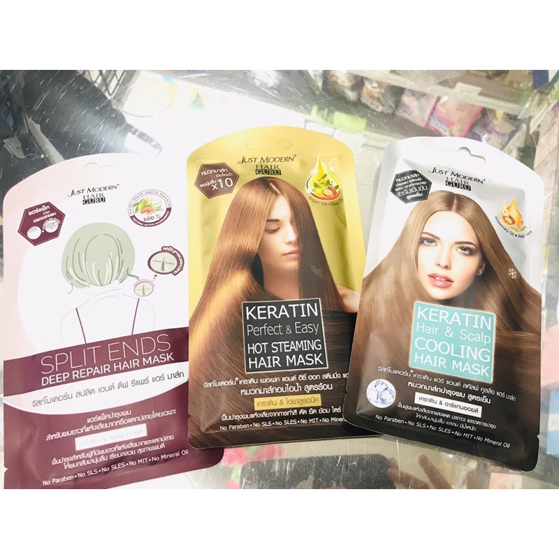 พร้อมส่ง จัสโมเดอร์น เคราติน หมวกมาส์กอบไอน้ำ สำหรับฟื้นฟู บำรุง ผมแห้งเสีย ใช้ง่าย สะดวก ไม่เลอะ บรรจุ1ชิ้น