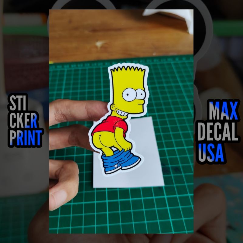 THE SIMPSONS DISTRO PRINT STICKERS โลโก้แบรนด์อะนิเมะ ETC.