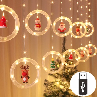 💫COD🌲3M ไฟ LED 💝ไฟคริสต์มาสสตริง ตกแต่งหน้าต่างคริสต์มาส Xmas Hanging Lights