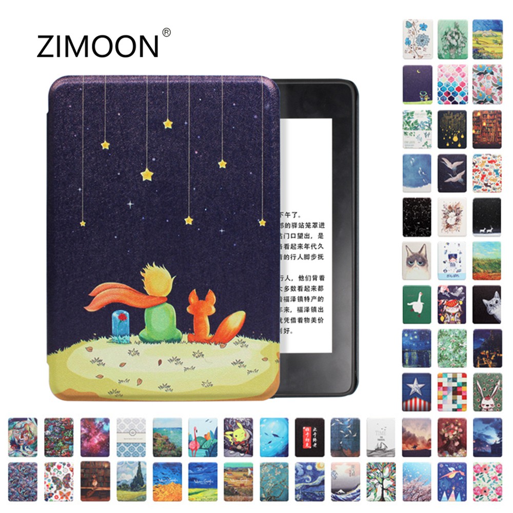ทาสี Slimshell กรณีสมาร์ทสําหรับ Kindle Paperwhite 10th PQ94WIF 2018 Released Premium น้ําหนักเบา PU