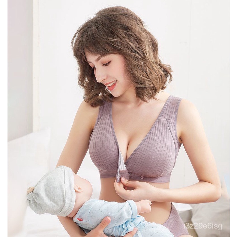 👙เสื้อในให้นม ไร้โครง ทรงสวย ผ้านุ่ม ใส่แล้วอกสวยมาก สามารถใส่ได้ตั้งแต่เริ่มตั้งครรภ์ จนถึงช่วงให้นมลูกน้อย - รูปที่ 5