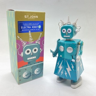 Kentoyshop (พร้อมส่ง) ของเล่นหุ่นยนต์สังกะสีไขลาน Electra Robot Limited Edition Tin Toy