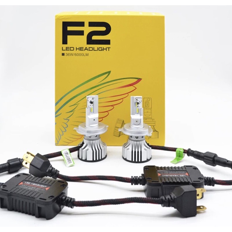 ไฟหน้า LED รุ่น F2 งานแท้ 12000ลูเมน 6พินรับประกัน 1 ปีเต็ม