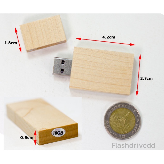 แฟลชไดร์ฟไม้เมเปิล (Maple USB)เลเซอร์โลโก้ ความเร็ว USB 3.0