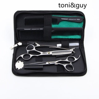 Tony Cover Hairdressing Scissors กรรไกรตัดผม กรรไกรแบนผมเสียและกรรไกรตัดฟันบางช่างตัดผมมืออาชีพด้ามฝ้า