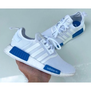 รองเท้า Adidas Nmd R1 White bright blue ของแท้