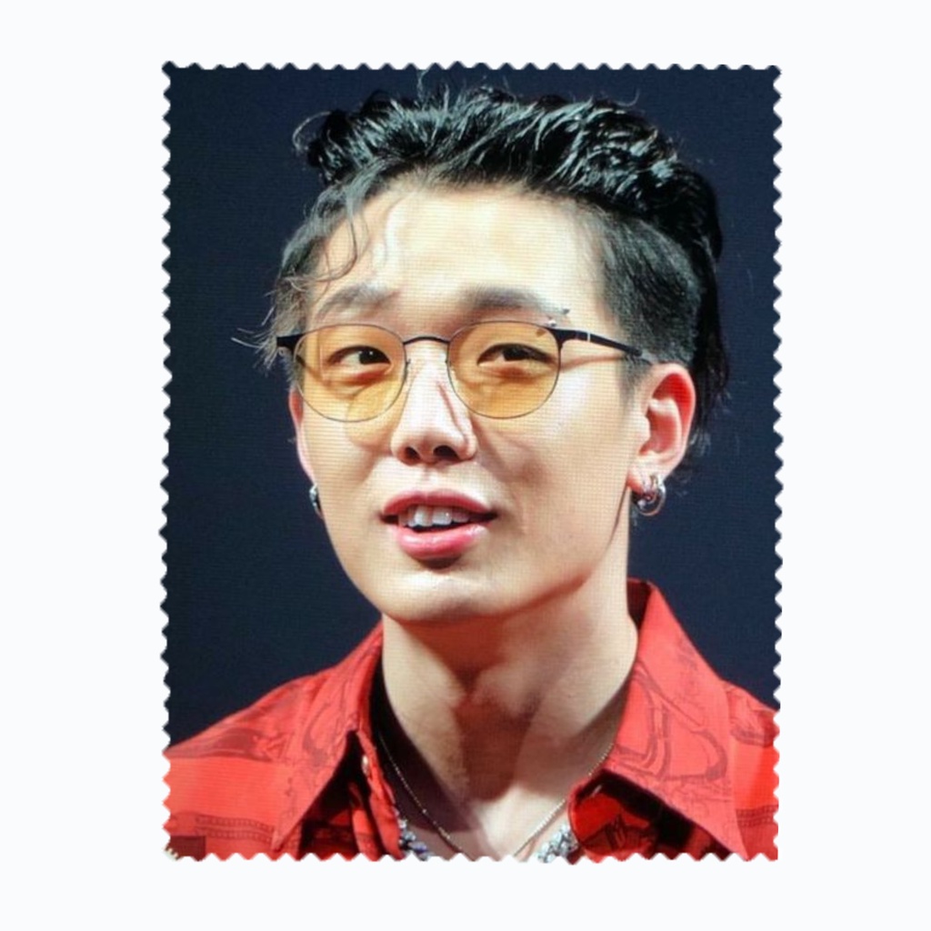 ผ้าเช็ดแว่นตา เช็ดเลนส์ ผ้าไมโครไฟเบอร์ นักร้องเกาหลี K-POP บ็อบบี้ Bobby Kim Jiwon ไอคอน iKon