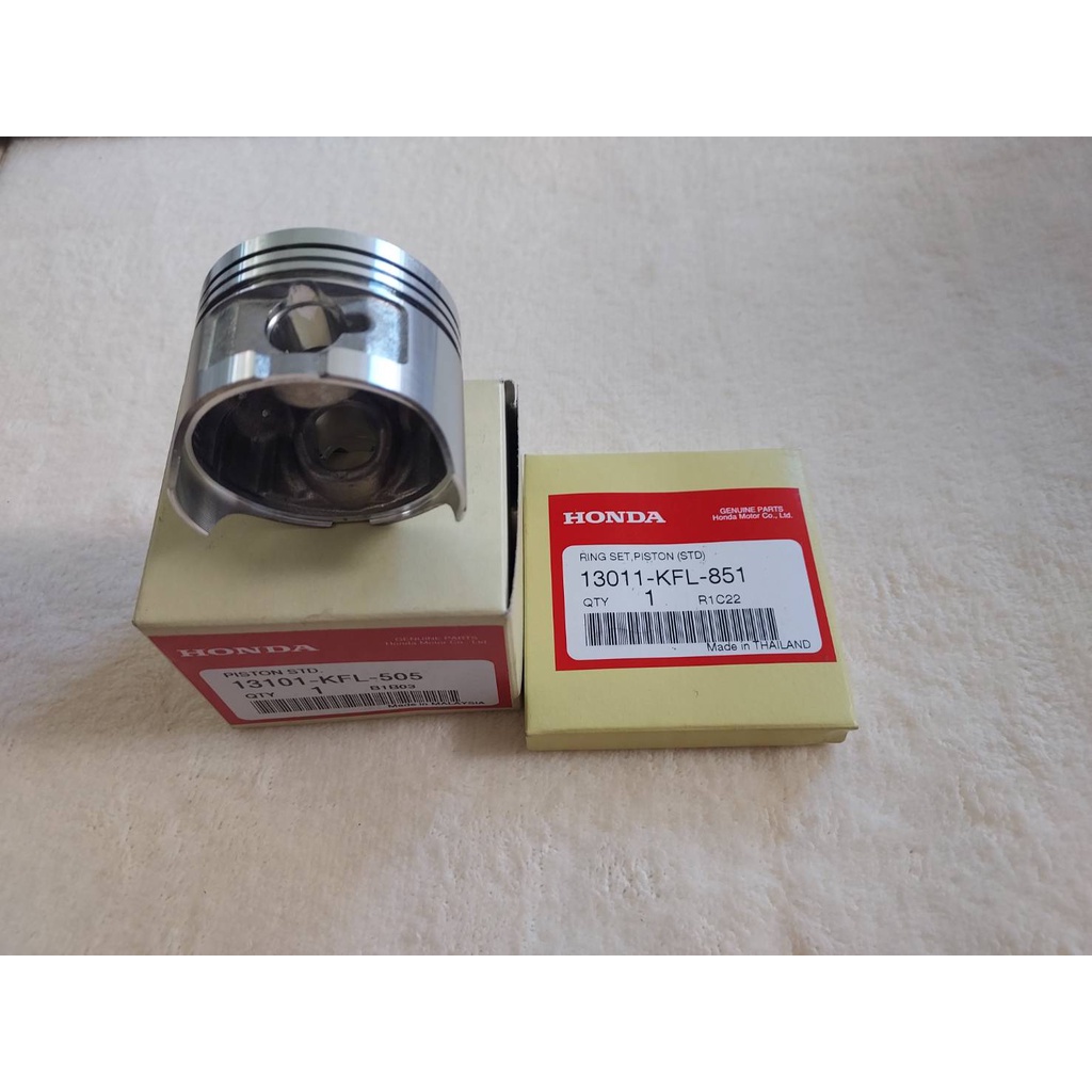 ลูกสูบฮอนด้า NICE (2000) WAVE 110// 13101-KFL-505 พร้อมแหวนฮอนด้า 13011-KFL-851 ขนาด STD/0.25/0.5/0.
