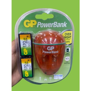 GP Batteries ที่ชาร์จถ่าน 9V PB09 + ถ่านชาร์จ 9V x 2 - PB09GS17R8-2