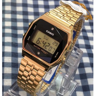 🔥Casio ดิจิตอล สายสแตนเลส รุ่น A159WGED-1(สีทอง) ของแท้ 💯% มีใบรับประกัน🔥