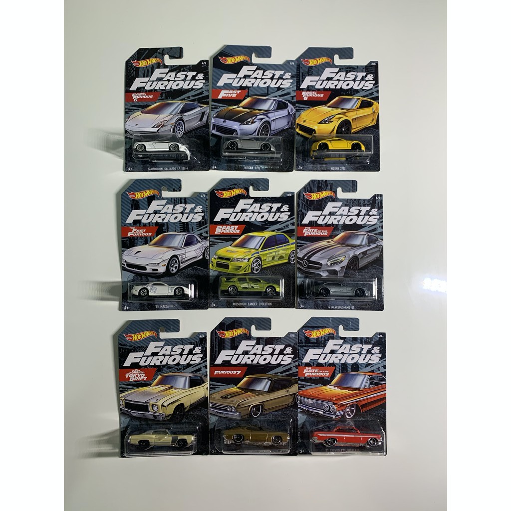 Hot wheels Basic car 1:64 FAST&FURIOUS 2,3,4,5,6,7 FAST AND FURIOUS