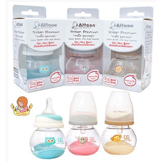 ขวดนมสำหรับเด็กแรกเกิด TRITAN 2 Oz. Newborn ขวดนมคอแคบ แบรนด์ Attoon ซื้อใน Shopee ถูกที่สุด