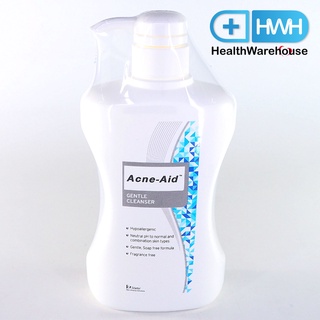 Acne Aid Gentle Skin Cleanser 500 mL แอคเน่ เอด สูตรอ่อนโยน สีฟ้า