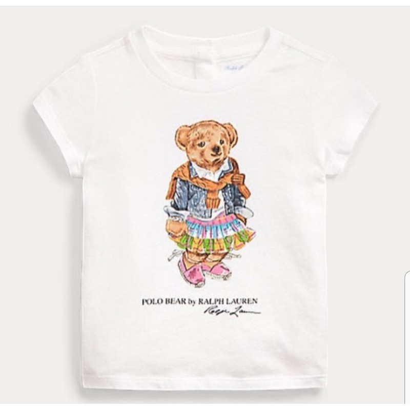เสื้อยืด เด็กหญิง Polo Ralph Lauren Bear แท้ 100% นำเข้า USA.