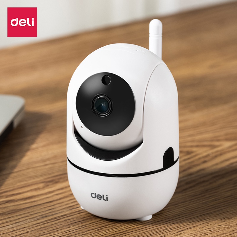 Deli กล้องวงจรปิดไร้สาย กล้องวงจรปิด wifi สามารถวางราบและคว่ำได้ ใส่ ...