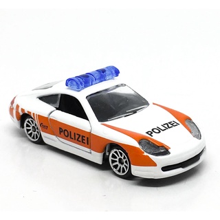 Majorette Porsche 996 Polizei - Swizerland Police - White/Orange Color /Wheels 5U /scale 1/64 (3 inches) no Package