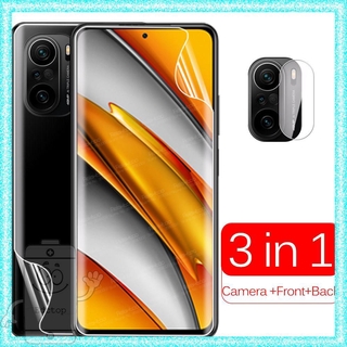 3 In 1 ฟิล์มกันรอยหน้าจอแบบสองด้าน Xiaomi Poco F3