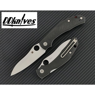 มีดพับ Spyderco Kapara Folding Knife S30V Satin Plain Blade, Carbon Fiber Handles (C241CFP)