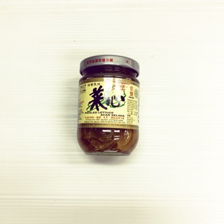 แกนผักกาดดองในน้ำปรุงรส ตรา AAA 菜心(Pickled Lettuce) น้ำหนักสุทธิ 180 กรัม