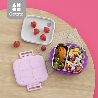 Octoto Bento Box PLUS กล่องข้าวเด็ก กล่องข้าวพกพา จานหลุมสแตนเลส ถาดหลุมสแตนเลส จานทานข้าวเด็ก