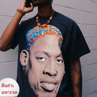 เสื้อยืดแขนสั้น พิมพ์ลายกราฟฟิติ Dennis Rodman สไตล์ฮิปฮอป ขนาดใหญ่ สําหรับผู้ชาย