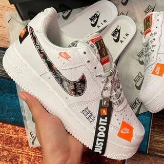 รองเท้า N ike Air Force 1 Pr emium “Just Do It” Unisex ✅มีเก็บเงินปลายทาง