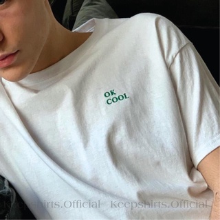 OK CooL T-Shirt สกรีนลาย เสื้อผู้ชาย เสื้อยืดผู้หญิง ผ้า cotton 100% ผ้าดีมากกกก