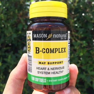 วิตามินบีรวม B-Complex 100 Softgels (Mason Natural®)