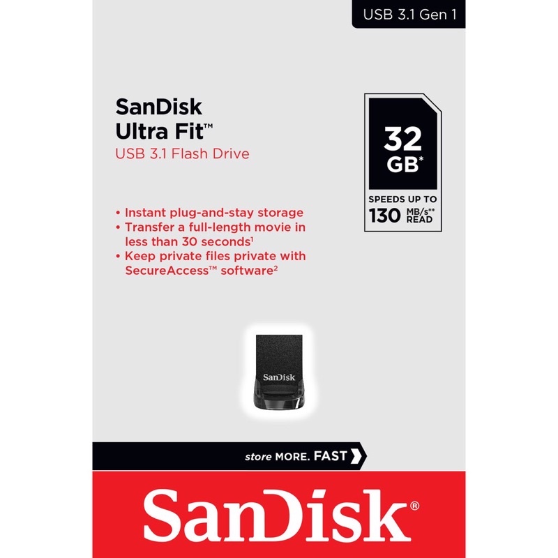 ✅ ขายดี USB 32GB SANDISK ULTRA FIT USB 3.1 พร้อมบูท Linux Hive OS หรือ Simplemining