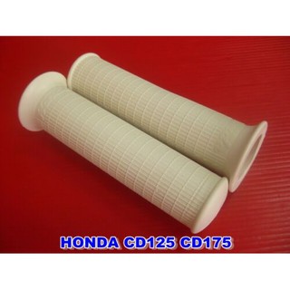 HONDA 250 305 CB72 CB77 SUPERHAWK "WHITE" HANDLE GRIP SET PAIR // ปลอกแฮนด์ สีครีม