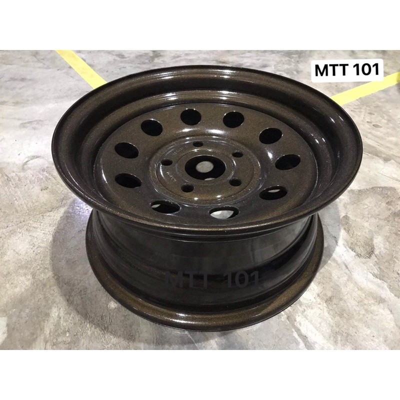 กะทะผ่า ขอบ 14" 5 รู สีกันเมทัลลิค2K รีโว่ วีโก้ หนาสุดในตลาด 7 มม. สินค้าใหม่บรรทุกสูงถึง6ตัน ราคาโ