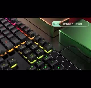  Theshyซื้อ1แถม1 Gaming Keyboard คีย์บอร์ดภาษาไทย พร้อมไฟ LED สีรุ้ง 4 ดวง แป้นพิมพ์ภาษาไทย คีย์บอร์ดเกมมิ่ง พร้อมไฟ img 0