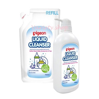 Pigeon น้ำยาล้างขวดนมพีเจ้น ขวดปั๊ม 700 ml + รีฟิว 700 ml