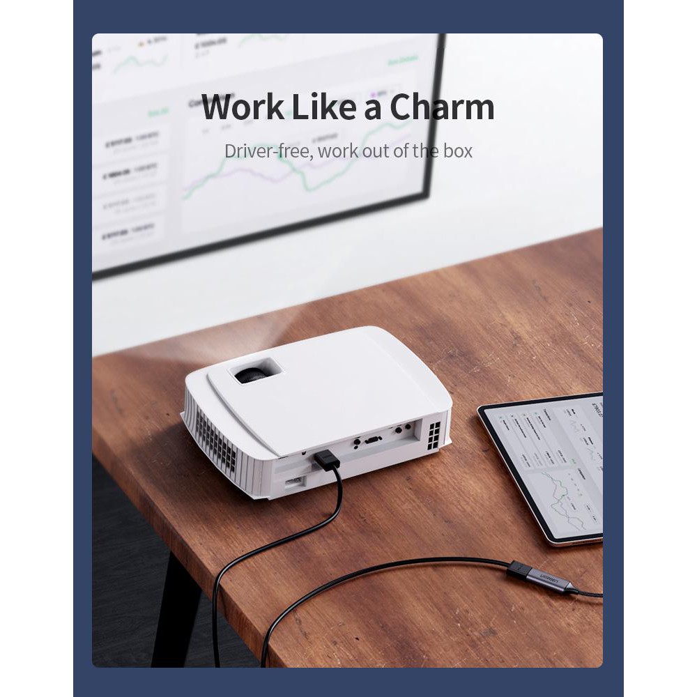 UGREEN USB C USB3.1 to HDMI แปลงสัญญาณภาพ USB Type C เป็น HDMI Adapter Aluminum Case รองรับ 4K Converter รุ่น 70444 - รูปที่ 3