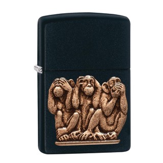 Zippo ไฟแช็กรุ่น 29409 Three Monkeys ของแท้ รับประกันตลอดชีวิต นำเข้าและจำหน่ายโดยตัวแทนจำหน่าย