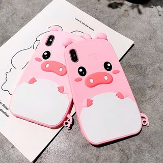 เคสซิลิโคน หมูชมพู🐷oppo F5 oppo A71 Y53 Y55 J4 A83 Y55s