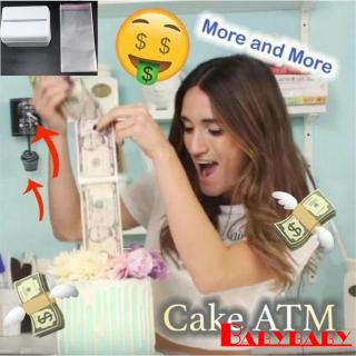 ♀NEW Surprise Making Toy-Cake ATM-Happy Birthday Cake Topper - Money Box Funny