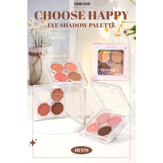 HF170 SIVANNA COLORS CHOOSE HAPPY EYESHADOW PALETTE ซีเวนน่า คัลเลอร์ ชูต แฮปปี้ อายแชโดว์  พาเลต 4 สี สีชัด ติดทน