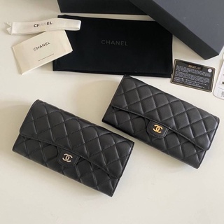 กระเป๋าสตางค์ใบยาว ชาแนล classic flap long wallet lamp Size 19.5cm original