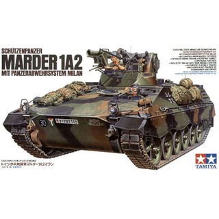 พลาสติก โมเดล ประกอบ TAMIYA สเกล 1/35 Bundeswehr SPz Marder 1A2 mit Panzerabwehrsystem Milan (35162)