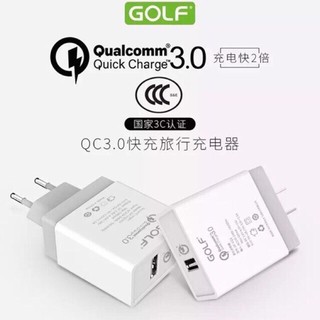 Golf fast charging QC3.0 UQ01ชาร์จไฟได้อย่างรวดเร็ว 3.0 ที่ชาร์จผนังเครื่องชาร์จพกพาสำหรับมือถือทุกรุ่น