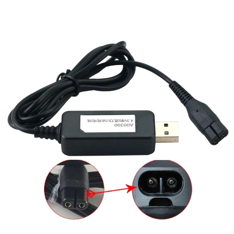 N ปลั๊ก USB 4 3V A00390 Charger Adaptor สําหรับเครื่องโกนหนวดมีดโกน A00390 QP2520 ชาร์จ