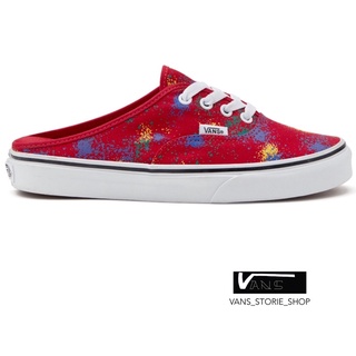 VANS AUTHENTIC MULE OVER SPRAY RED SNEAKERS สินค้ามีประกันแท้