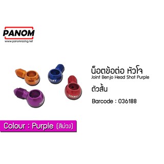 น็อตข้อต่อหัวโจ ตัวสั้น สีม่วง รหัสสินค้า C036188