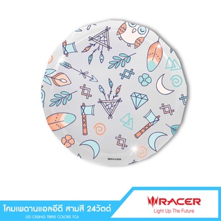 Racer(เรเซอร์)LED Ceiling light โคมเพดานแอลอีดี  24W เปลี่ยนแสงได้สามสไตล์ โคมไฟ รุ่น (TC6)