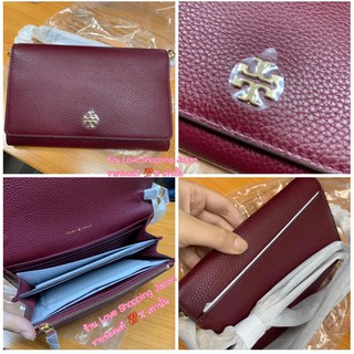 แท้💯% Tory burch Wallet in chain กระเป๋าสะพายข้างถอดสายได้ มีช่องบัตรเพียบ ช่องซิปแยกใส่แบงค์พันไม่ต้องพับค่ะ 💖