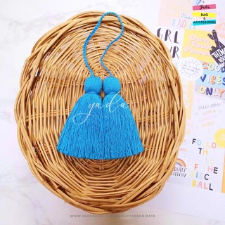 พู่diy พู่คู่ พู่โทนฟ้า งานสีล้วนงานพลาสเทล ขนาด3.5-5นิ้ว